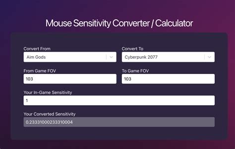 sensitivity converter